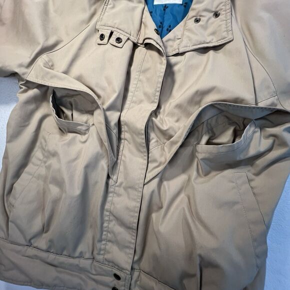 London Fog Jacket Snap Up Size 12 PET Tan Padded Pockets Lined Winter - Picture 16 of 16